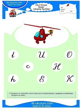 Çocuklar İçin H Sesi Çalışma Sayfaları 